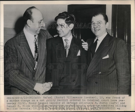 Press Photo Rafael Rocky Villasenor murder Charge R. Porto, Samuel H. Block - Historic Images