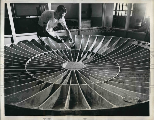 1959 Press Photo Plastic Radar Reflector for Tartar Missiles, Republic Aviation - Historic Images