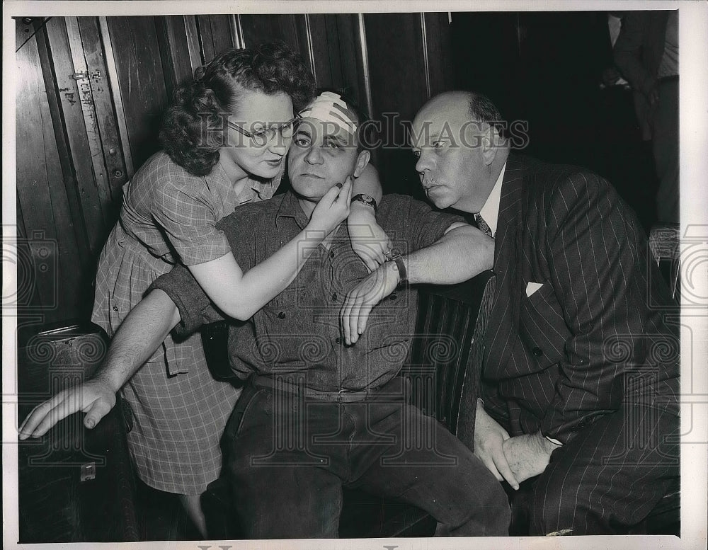 1948 Press Photo Donald E. Cochrane, Wife Bertha, Attorney Harold Christensen - Historic Images