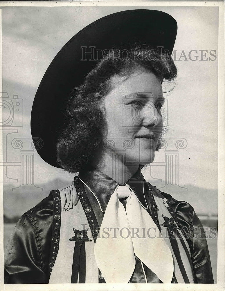 1940 Press Photo Frances Coleman Queen of La Fiesta De Los Vaqueros - nea55759 - Historic Images