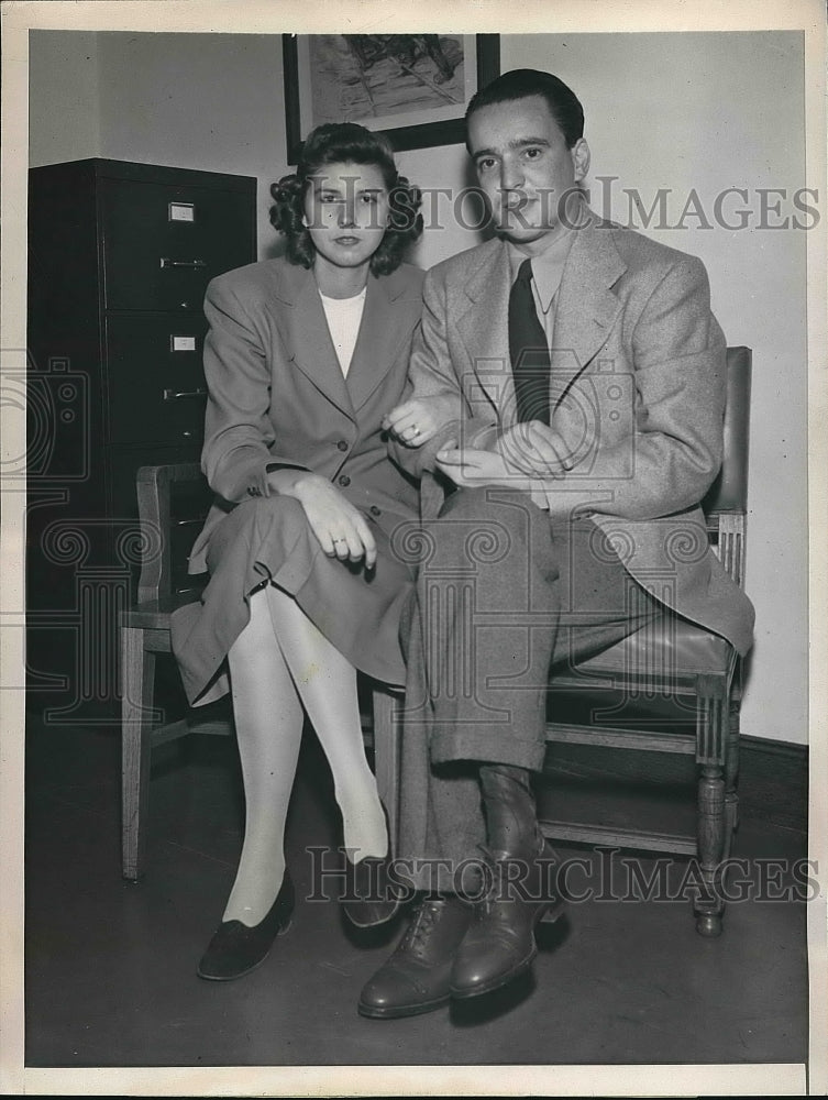 1946 Press Photo Vivienne and Hans Visser vacationing in San Francisco - Historic Images