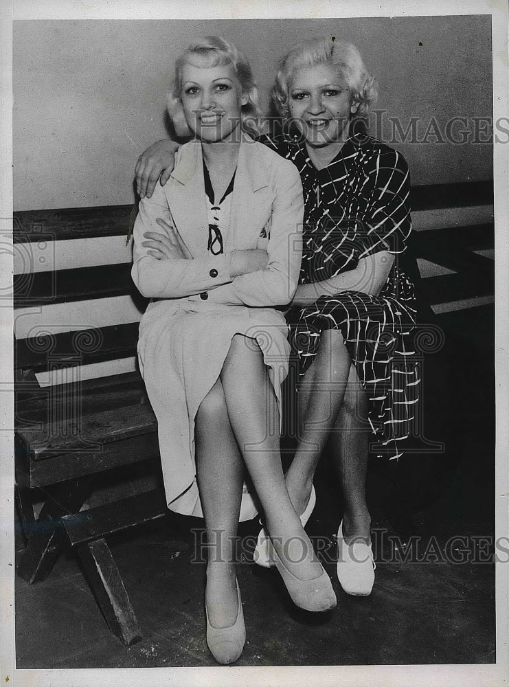 1935 Ruby Chrisman and Greta Love after being arrested  - Historic Images