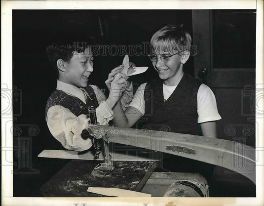 1942 Plato and another student at Lincoln school of Teachers College - Historic Images