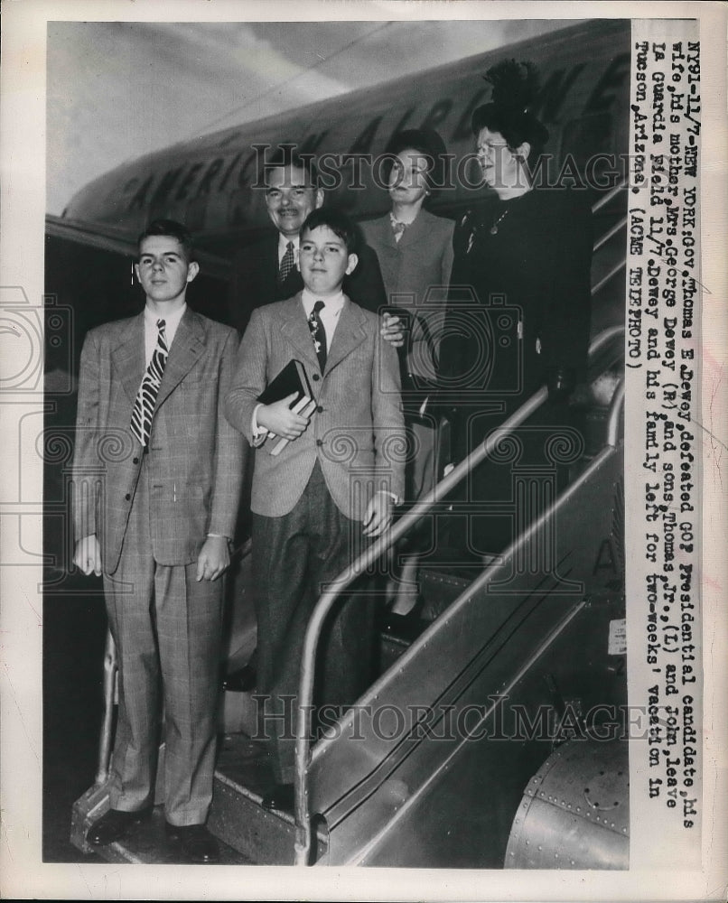 1948 Gov. and Mrs. Thomas Dewey, Mrs. George Dewey  - Historic Images