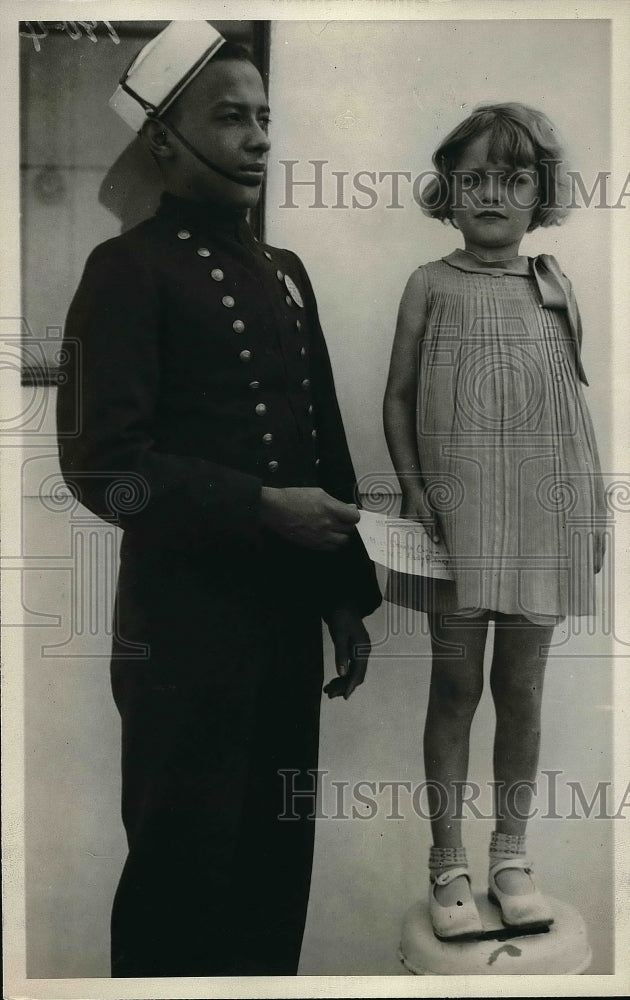 1932 Miss Sheila Corbin recieving a message  - Historic Images