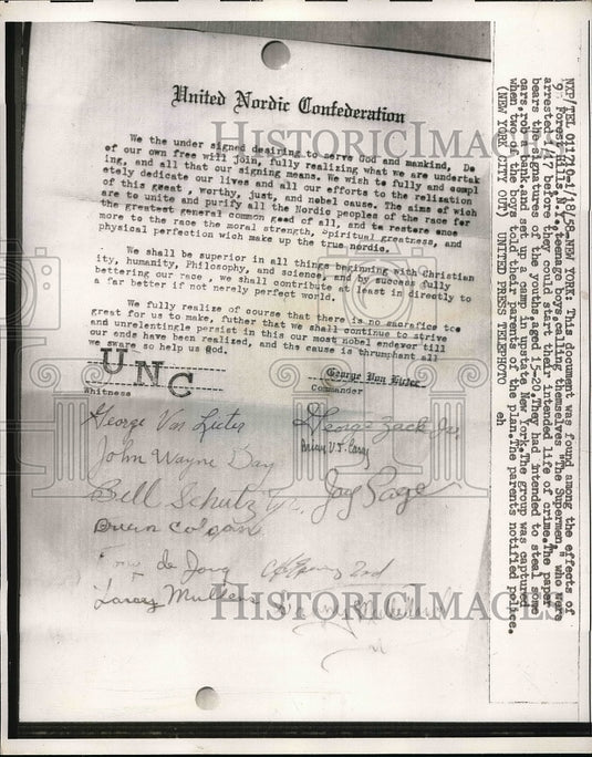 1958 Press Photo View Of Document Found Among The Effects Of Forest Hills NY - Historic Images