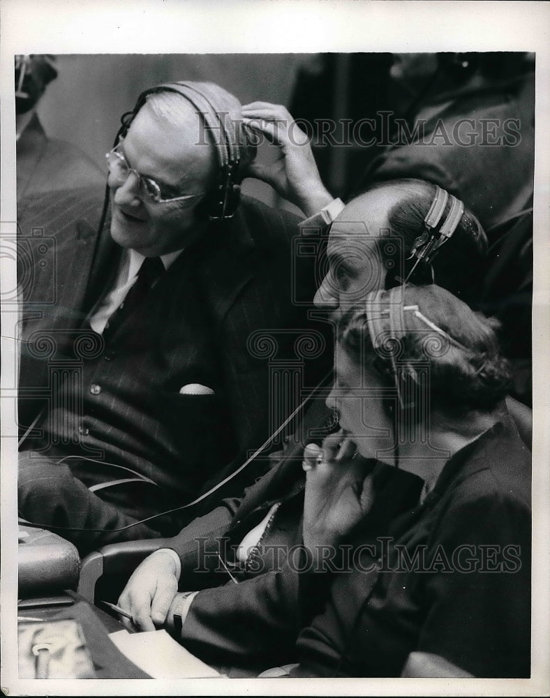 1952 Press Photo United Nations Adviser Gov Stevenson &amp; Mrs Franklin Roosevelt - Historic Images