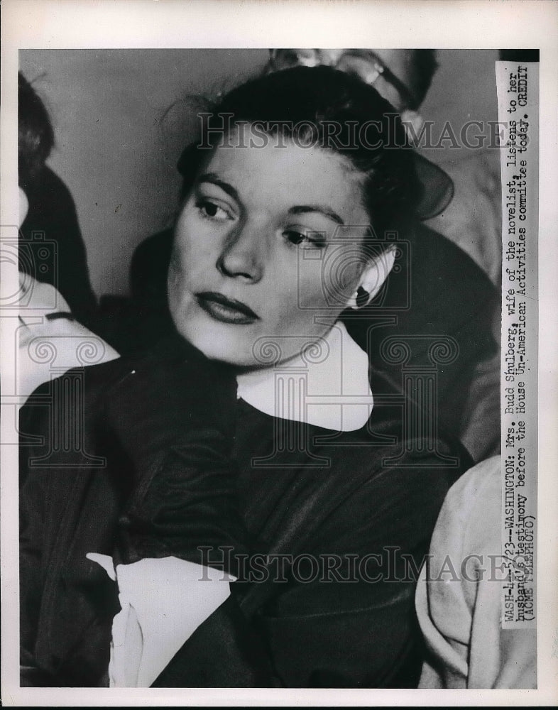 1951 Press Photo Mrs Budd Shulberg Wife of Novelist - Historic Images