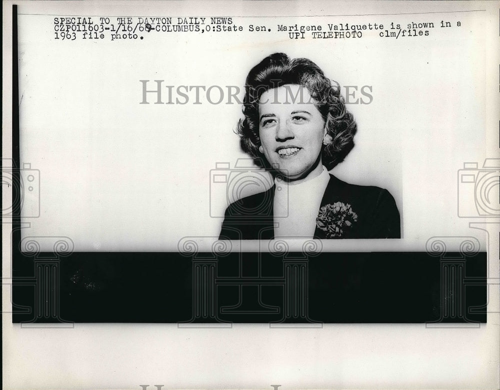 1969 Press Photo State. Sen. Marigene - Historic Images