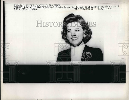 1969 Press Photo State. Sen. Marigene - Historic Images