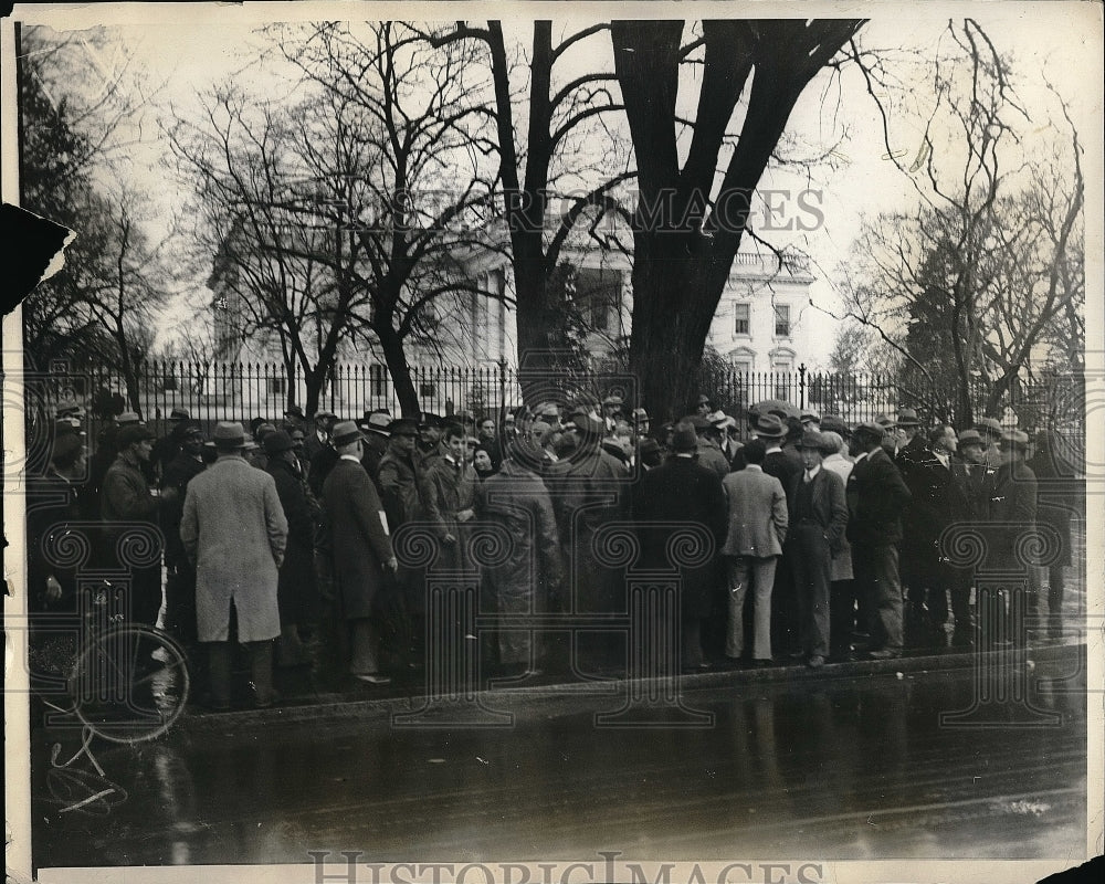 1931 White House Bars Jobless Protesters arrested  - Historic Images