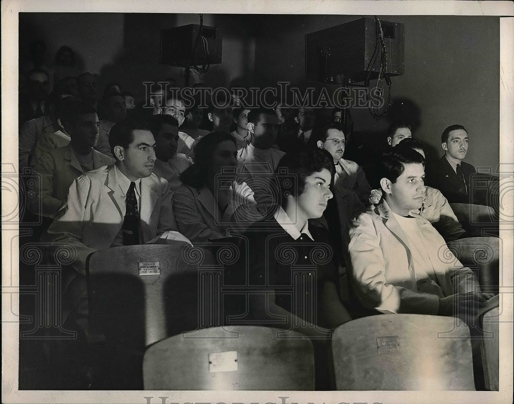 1939 Press Photo Students During Television & Voice Transmission In New York - Historic Images