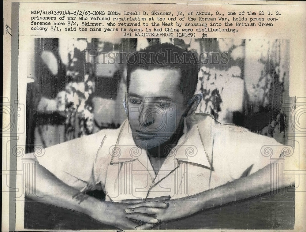 1963 Lowell D. Skinner of Akron, Ohio. One of the 21 U.S POWs in - Historic Images