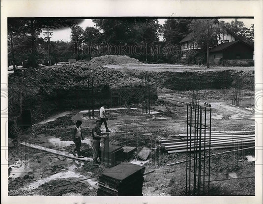 Construction of Cove Church at Cove and Lake Lakewood  - Historic Images