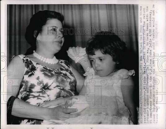 1963 Mrs Rafael Del Pino Milados Maria Cuba jail Husband  - Historic Images