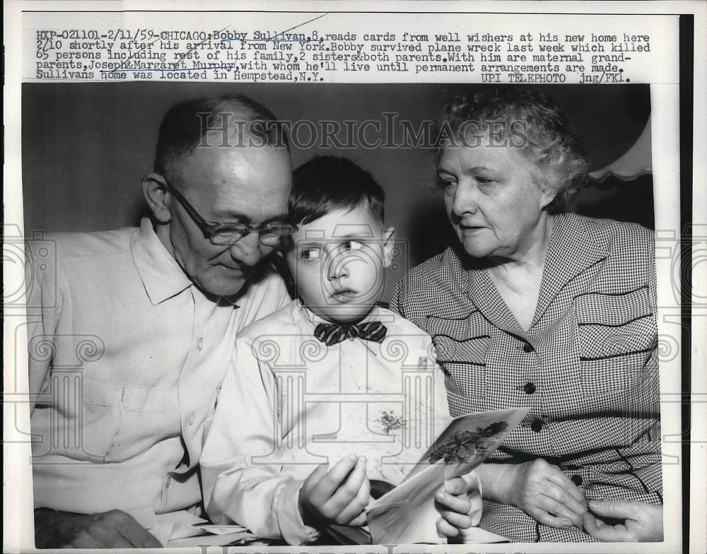 1959 Bobby Sullivan In New Home With Parents Joseph, Margaret Murphy - Historic Images