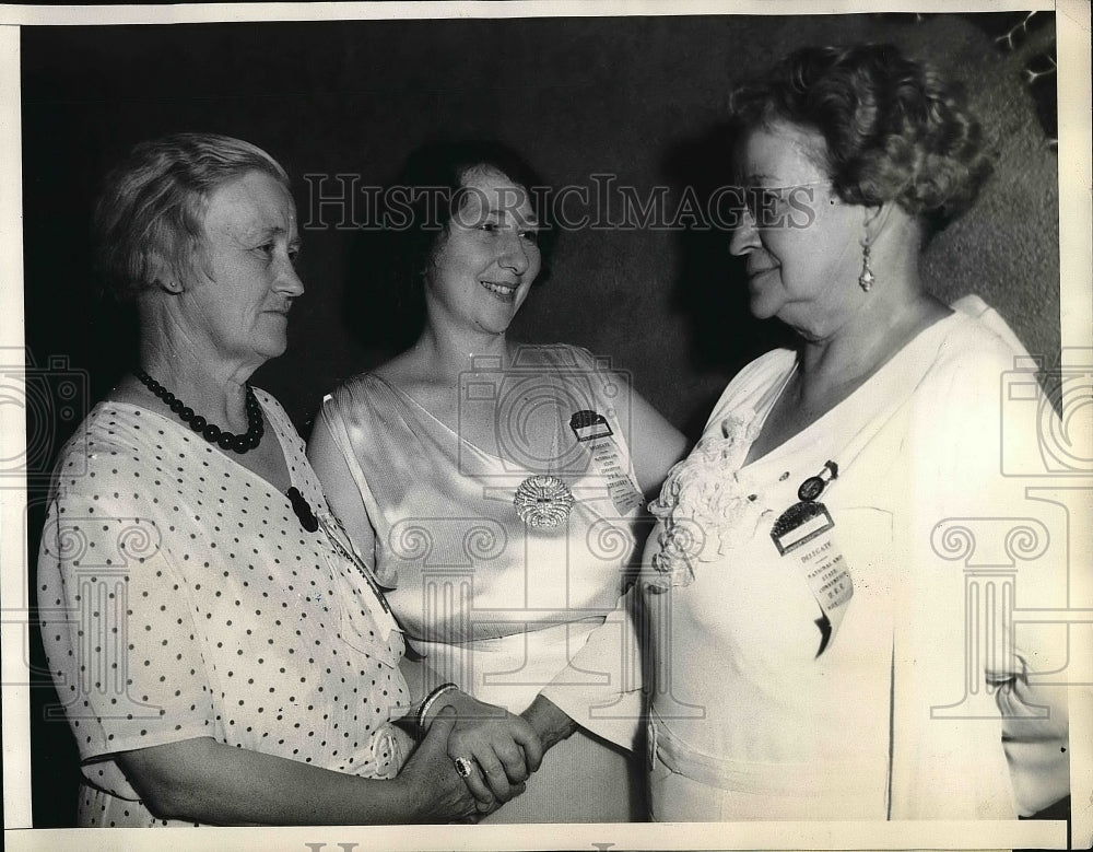 1936 Press Photo Mrs. Edyth Stephens, Margaret Stoner, and Josephine Galbrath - Historic Images