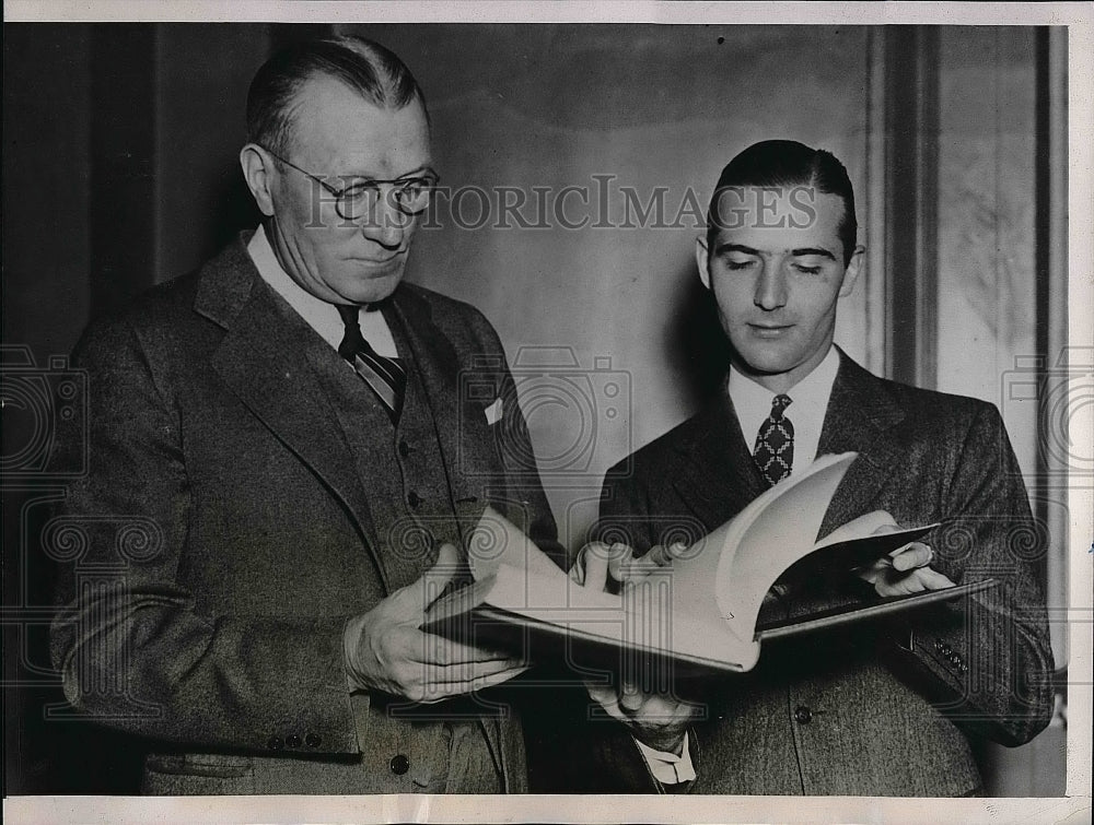 1938 Coach Jock Sutherland with John Downey  - Historic Images