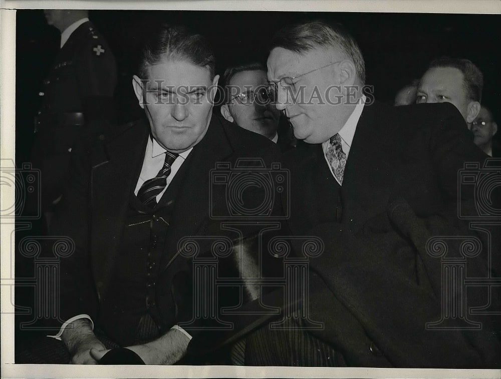 1940 Gov. John Stelle with Secretary of State Edward Hughes - Historic Images