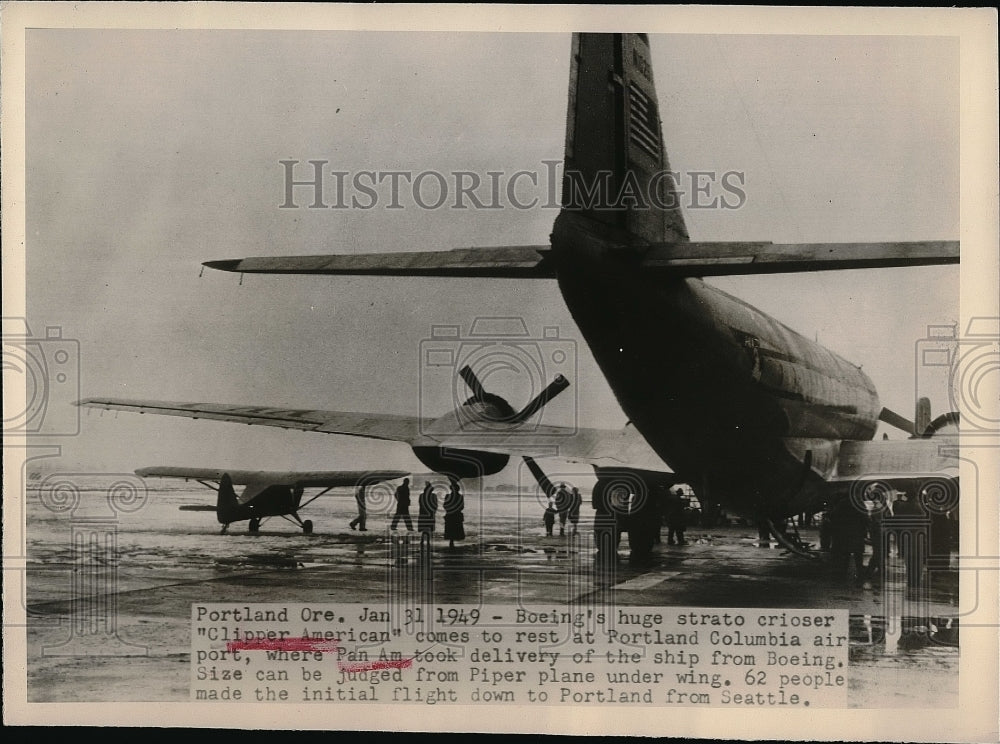 1949 Press Photo Clipper American Pam AM Beoing - nea56683-Historic Images