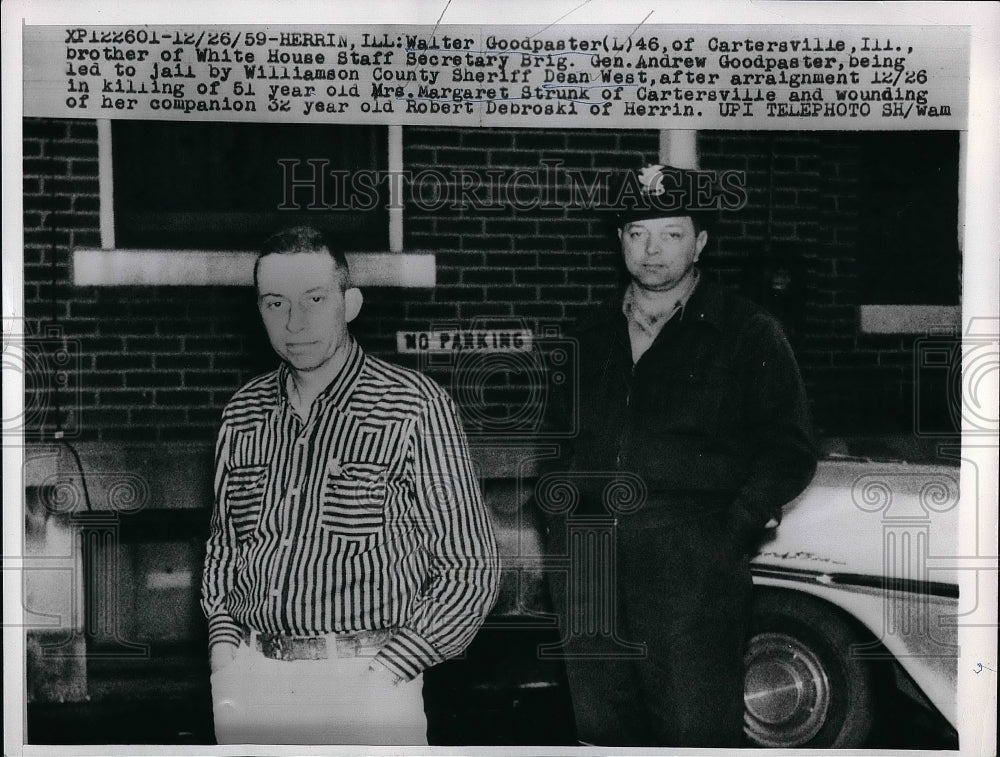 1960 Walter Goodpaster White House Staff Secretary & Gen Goodpaster - Historic Images