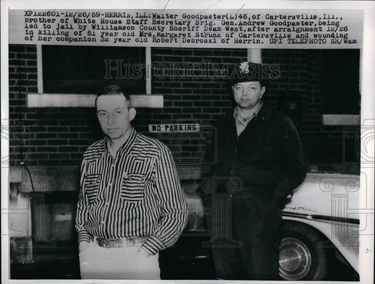 1960 Walter Goodpaster White House Staff Secretary & Gen Goodpaster - Historic Images