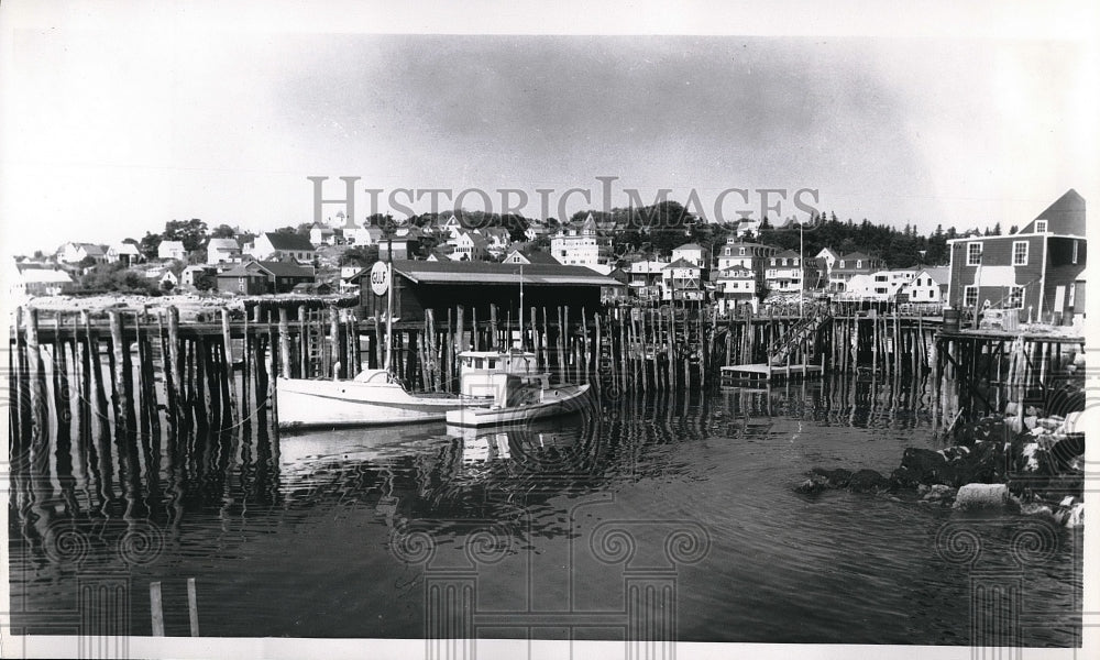 1968 View Of Homes & Harbors Of Stonington Which Known For Its Sotne - Historic Images