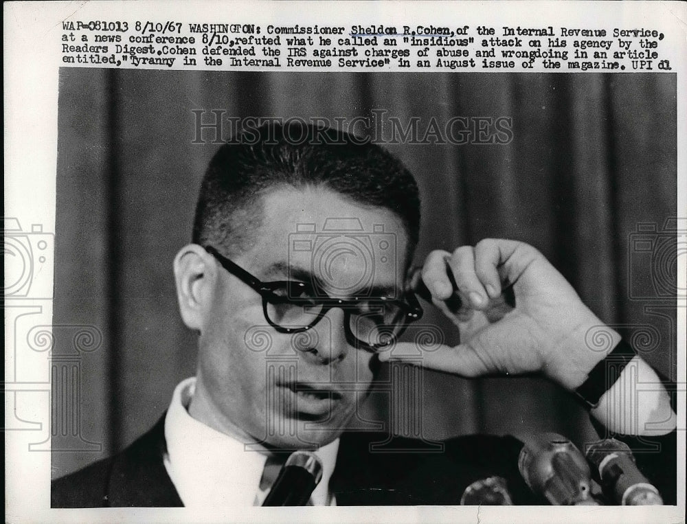 1967 Commissioner Sheldon Cohen of the Internal Revenue Service - Historic Images