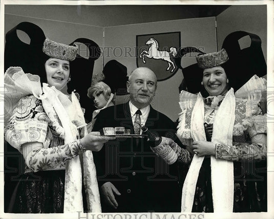 1968 Minister Pres. of lower Saxon Georg Diederichs at party - Historic Images