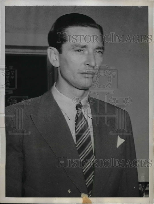 1943 Press Photo Count Alfred De Marigny on trial - Historic Images