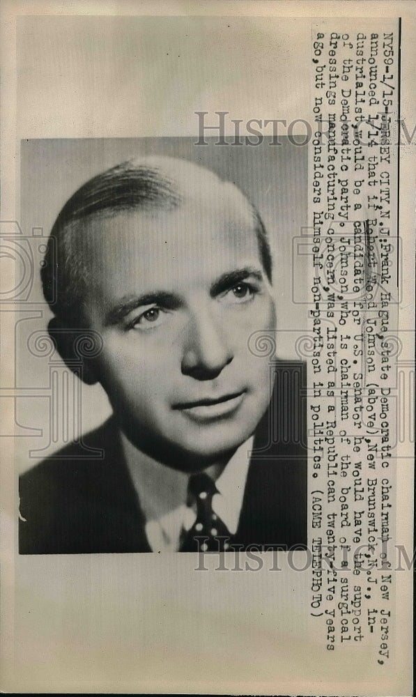 1948 Frank Hague Democratic chairman  - Historic Images