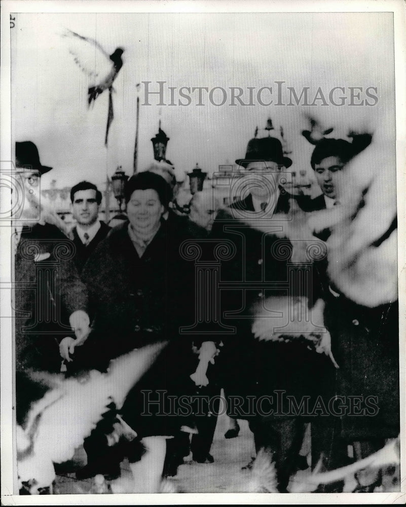 1970 Press Photo Andrei A. Gromvko &amp; Wife Lidia During Unofficial Visit - Historic Images