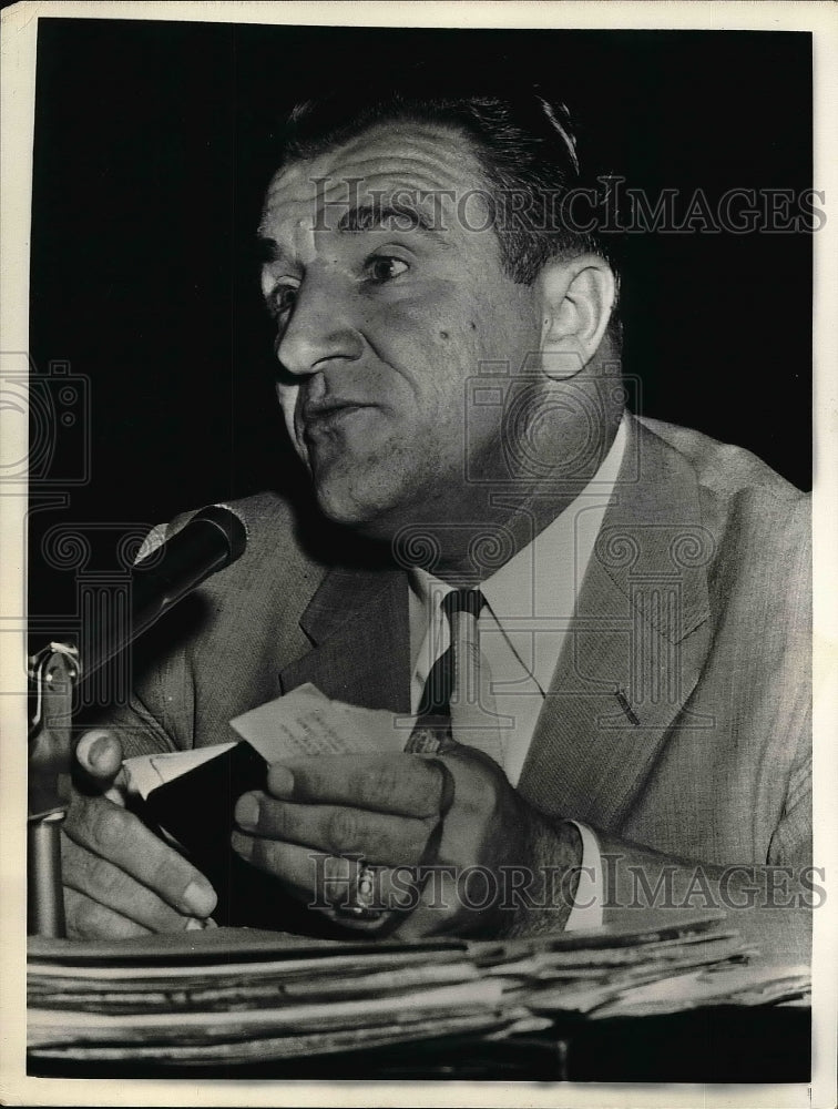 1957 Maj. league baseball scouts speaking before the Senate - Historic Images