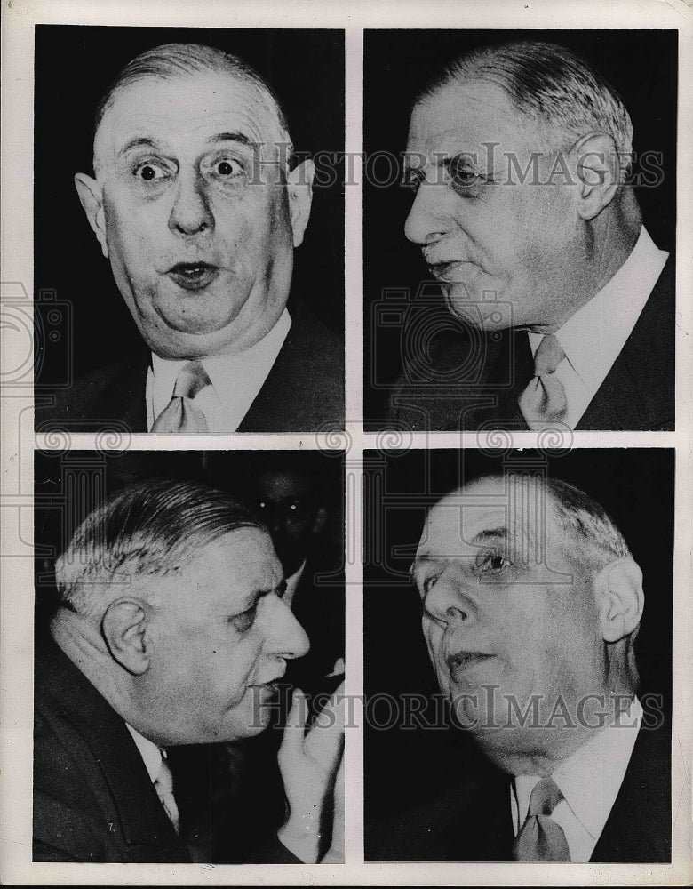 1958 French Pres. Charles de Gaulle  - Historic Images
