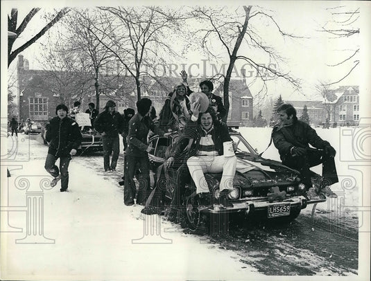 John Carroll & Crowd During St. Patrick's Day Parade  - Historic Images
