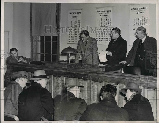 1941 Coroner Magruber McDonald, Louis Waldman, Dr. C.J. Murphy - Historic Images