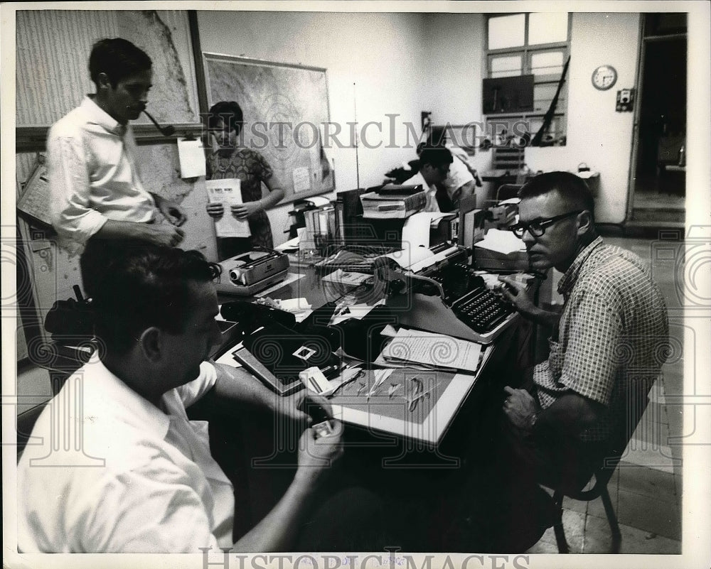 1966 Press Photo Bryce Miller, Michael T. Malloy, Steve Yorthup, B.Halstead - Historic Images