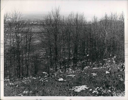 Judge Ed Grudle watching dump trucks in the distance  - Historic Images