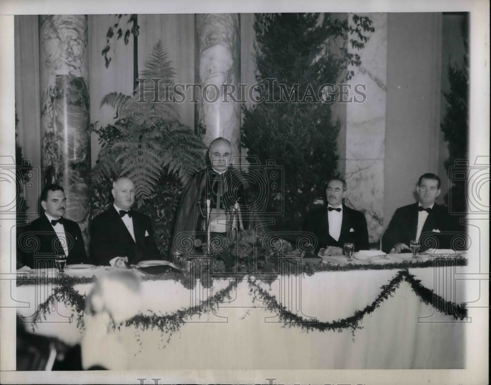 1945 Gov. Thomas Dewey,James Farley,Archbishop Spellman,Dean Acheson - Historic Images