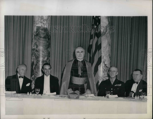 1946 Charles Silver, A. Harriman, Francis Cardinal Spellman, Hodges - Historic Images