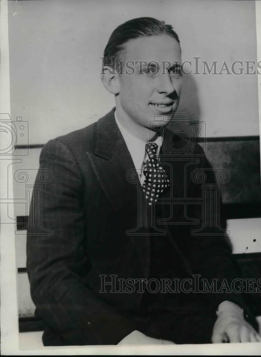 1933 Mr. Eldon Johnson after getting arrested  - Historic Images