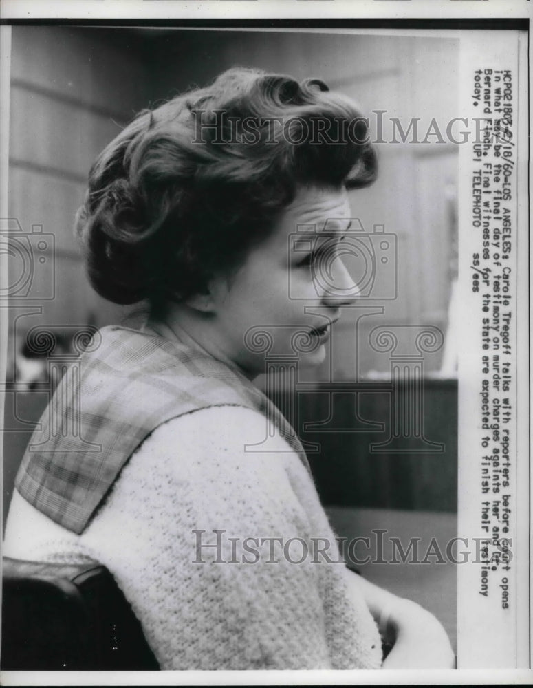1960 Carole Tregoff, Accused Murderer at Trial  - Historic Images