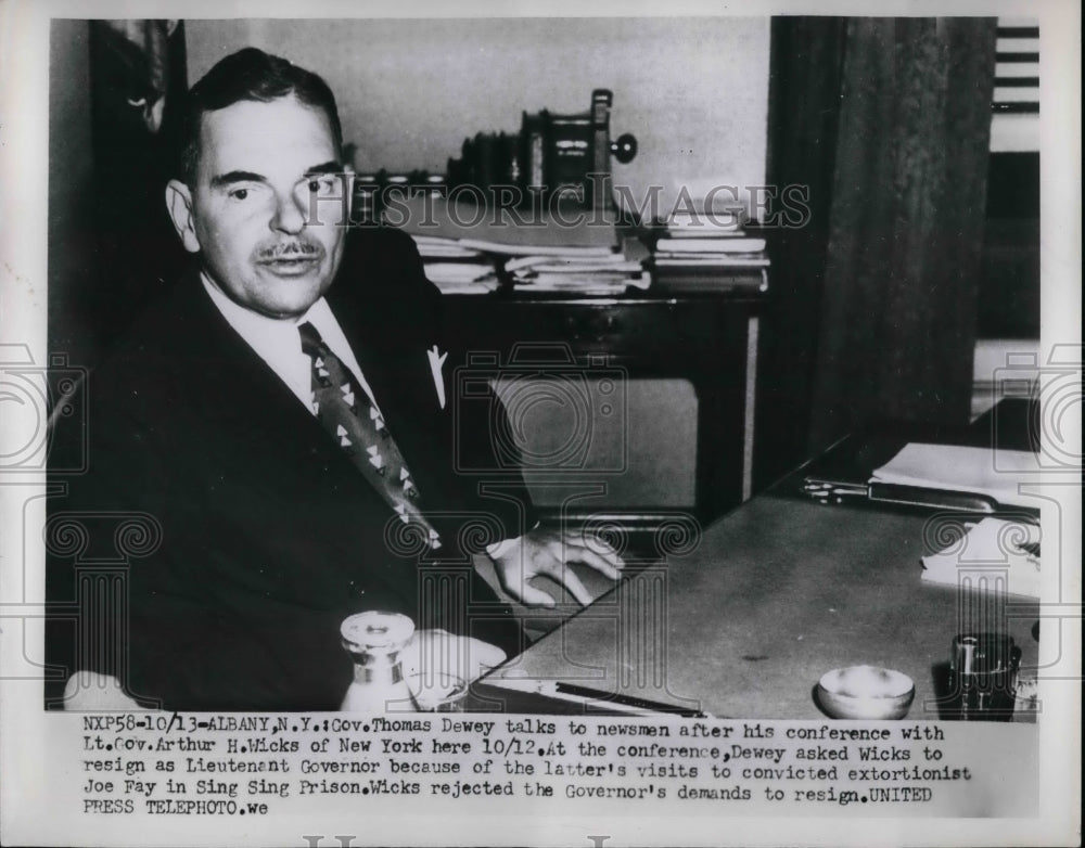 Gov. Thomas Dewey news conference  - Historic Images
