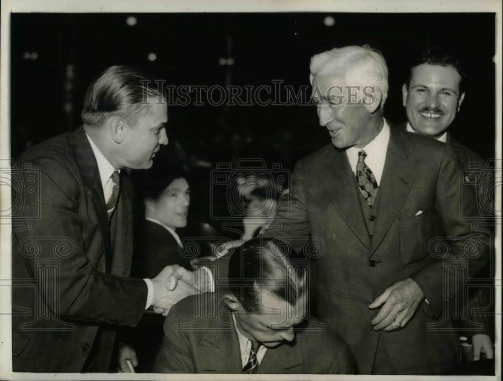 1936 Press Photo Harry Kipkae, Coach of University of Michigan, Gar Wood - Historic Images