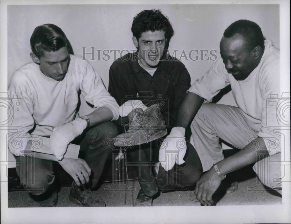 1967 Press Photo Ronald Kiudsen, Thomas Butler, Leroy Bender, Erie Artisan - Historic Images