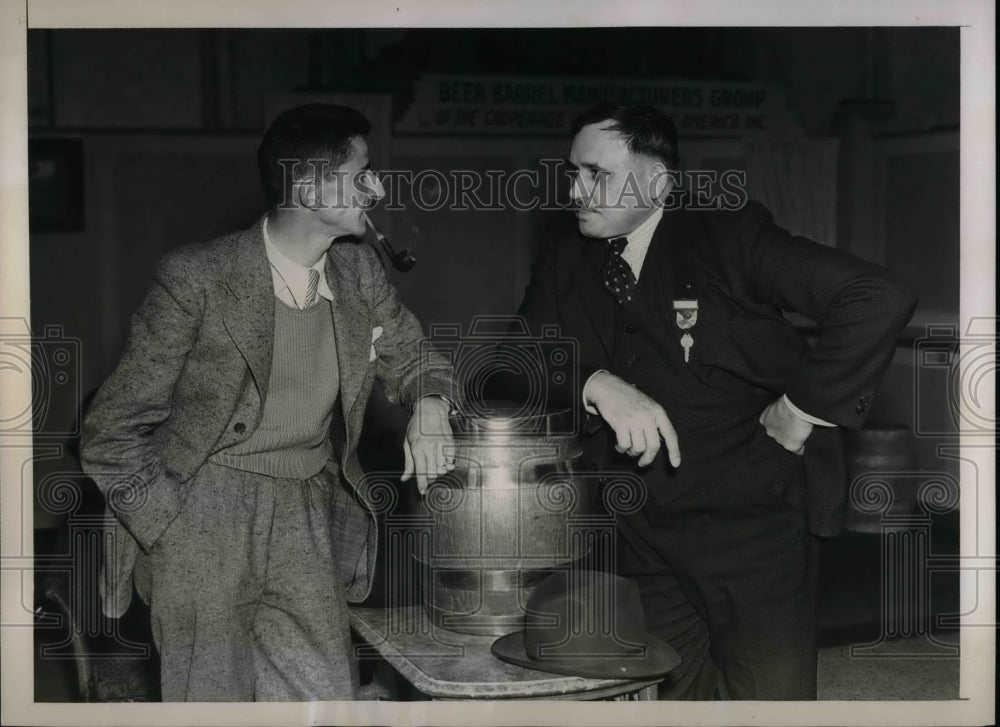 1937 Press Photo Francois Dieterlan, Edward Schwind, Master Brewers Assoc. - Historic Images