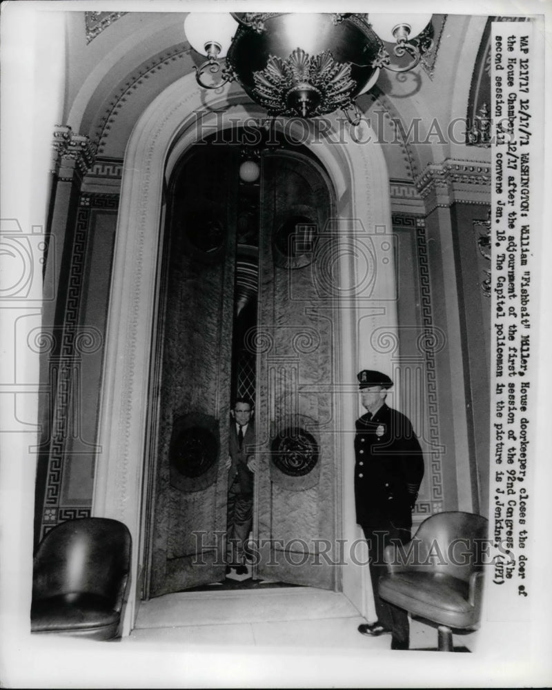 1971 William "Fishbait" Miller, House Doorkeeper for Congress - Historic Images