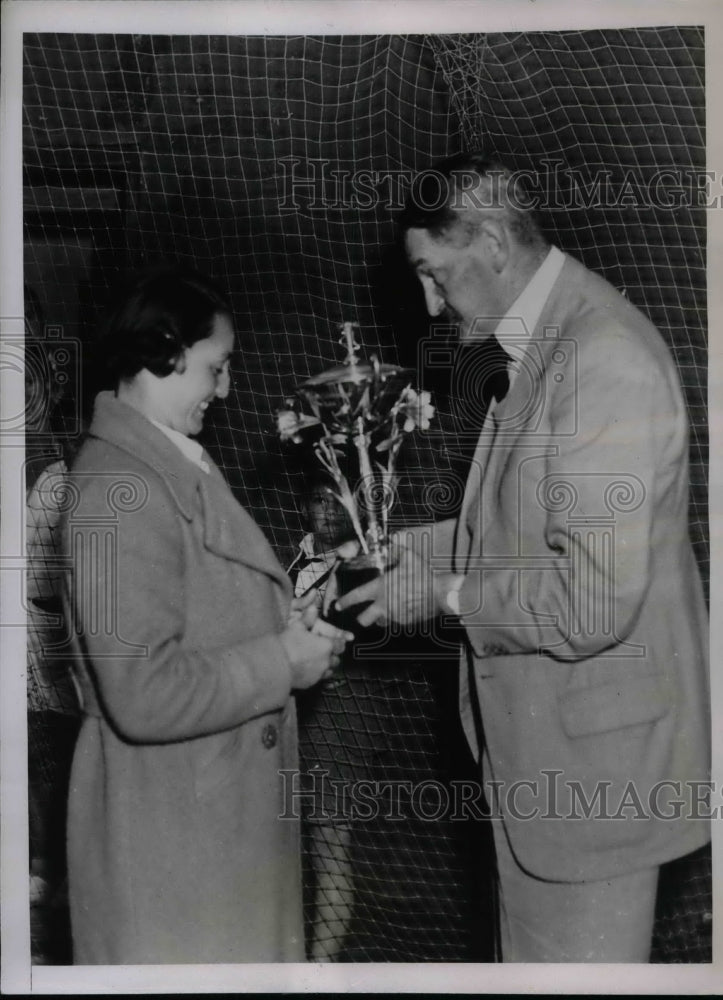 1936 Mrs. Sylvia Henrotin, Sir Astley Cubitt, Bermuda Tennis - Historic Images