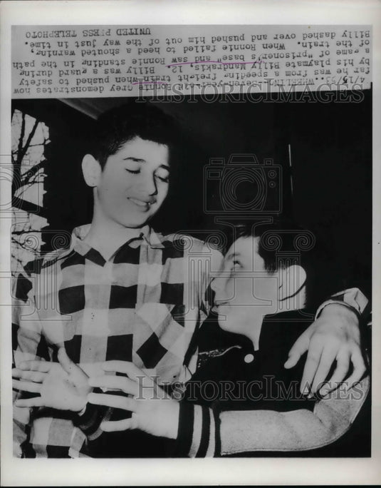 1953 Ronnie Grey Was Saved by Playmate Bill Mandrakis  - Historic Images
