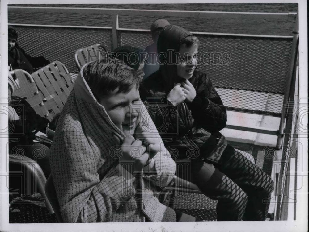 1967 Press Photo Bob Harper and John Nogler in bleachers - nea58153 - Historic Images